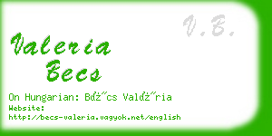 valeria becs business card